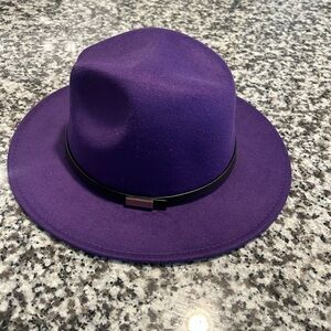 Elegant Purple Fedora Hat